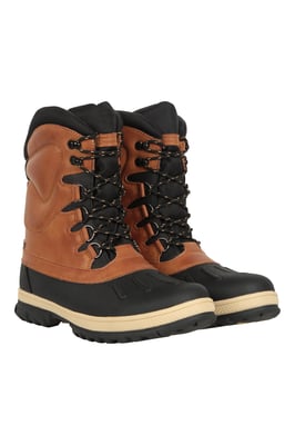 'Arctic' Men's Snow Boots Thermal Waterproof Winter Shoes Brown
