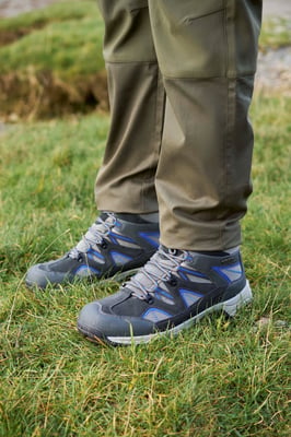 'Rapid' Men's Walking Boots with Deep Lugs Waterproof Rain Shoes Dark Grey
