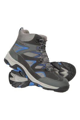 'Rapid' Men's Walking Boots with Deep Lugs Waterproof Rain Shoes Dark Grey