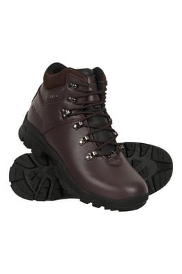 'Latitude II Extreme' Women's Leather Boots Waterproof Hiking Shoes Dark Brown