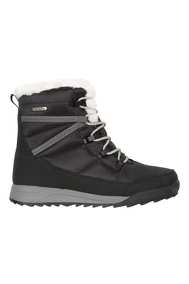'Leisure II' Women's Snow Boots Sherpa Lined Snow Proof Shoes Black