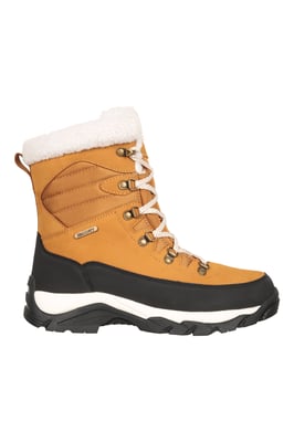 'Innsbruck' Women's Snow Boots Fleece Lined Waterproof Winter Shoes Brown