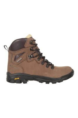 'Odyssey Extreme' Men's Vibram Boots Nubuck Leather Waterproof Walking Shoes Brown