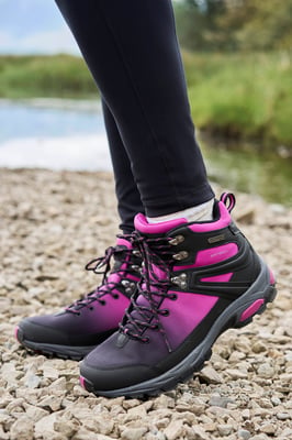 'Shadow Women's Softshell Boots Mesh Lined Breathable Waterproof Shoes Pink