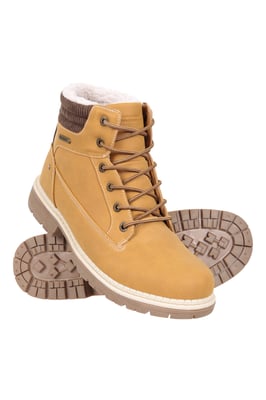 'Oslo' Men's Thermal Boots Sherpa Fleece Lined Waterproof Casual Boot Brown