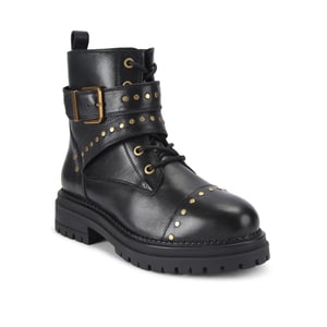 Kurt Geiger London Leather Buckle Stud Ankle Boots