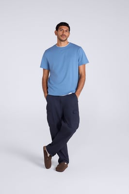 'Icon' Men's Logo Tee Relaxed Fit Casual Everyday T-Shirt Blue
