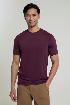 'Agra' Men's Melange T-Shirt Quick Wicking Breathable Sports T-Shirt Purple