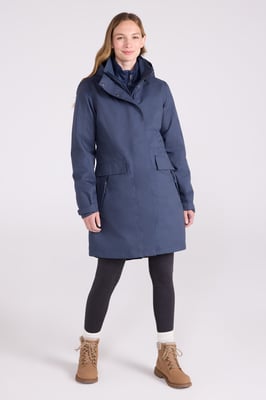 'Rain On' Women's 3 In 1 Jacket with Pockets Waterproof Breathable Coat Blue