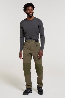 'Jungle' Men's Trekking Trousers Water Resistant Sun Protection Pants Khaki