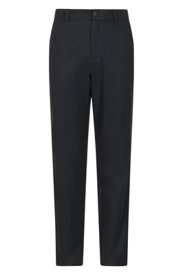 'Nature' Men's Chino Trousers Sun Protection Water Resistant Stretchy Pants Black