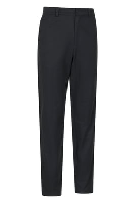 'Nature' Men's Chino Trousers Sun Protection Water Resistant Stretchy Pants Black