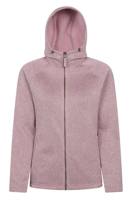 'Nevis Women's Fleece Jacket with Pockets Full Zip Base Layer Dusty Pink