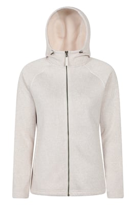 'Nevis Women's Fleece Jacket with Pockets Full Zip Base Layer Beige
