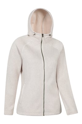 'Nevis Women's Fleece Jacket with Pockets Full Zip Base Layer Beige