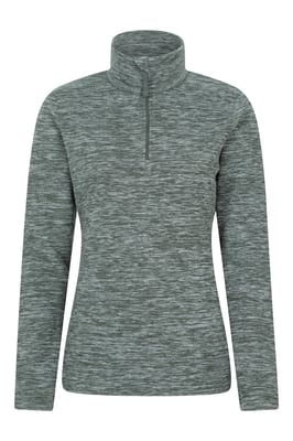'Snowdon' Women's Fleece Top Half Zip Breathable Quick Dry Sweater Khaki