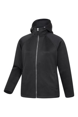 'Nevis Women's Fleece Jacket with Pockets Full Zip Base Layer Black