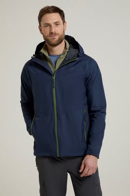 'Summit Extreme' Men's Jacket Waterproof Gym Walking Rain Coat Navy