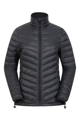 Women's Featherweight Down Jacket Water Resistant Full Zip Puffer Winter Coat Black