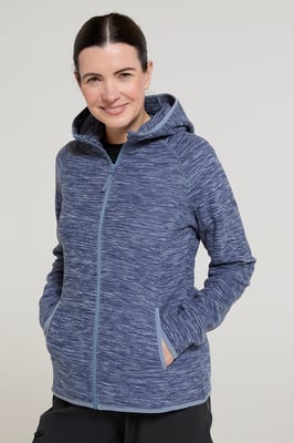 'Lleyn' Women's Fleece Jacket Antipill Breathable Full Zip Activewear Dark Blue