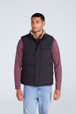 'Fistral' Men’s Padded Gilet Full Zip Everyday Casual Jacket Black