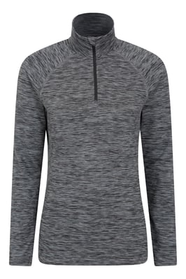 'Bend & Stretch' Women's Midlayer Jacket Stretchy Quick Wick Half Zip Jumper Black