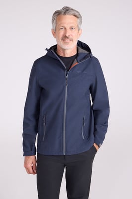 'Reykjavik' Men's Textured Softshell Jacket Water Resistant Breathable Activewear Navy
