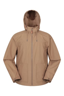 'Iona' Men's Softshell Jacket with Adjustable Hood & Cuffs Breathable Activewear Tan