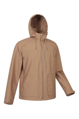 'Iona' Men's Softshell Jacket with Adjustable Hood & Cuffs Breathable Activewear Tan