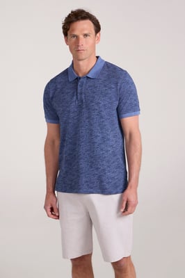 'Dawnay Pique' Men's Slub Textured Polo Shirt Comfy Casual T-Shirt Blue