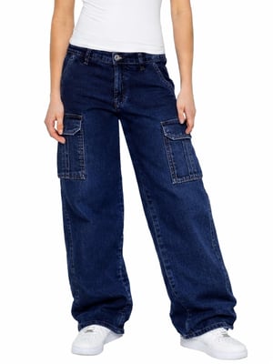 Enzo | Dames Cargo Baggy Jeans