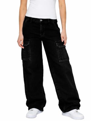 Enzo | Womens Cargo Baggy Jeans
