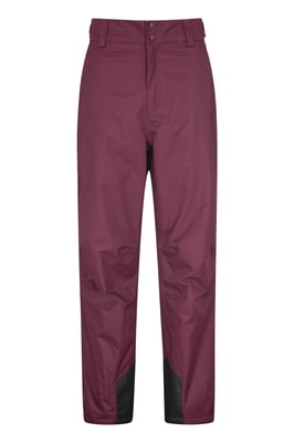 'Gravity' Men's Ski Pants Waterproof Breathable Warm Insulated Winter Trouser Burgundy