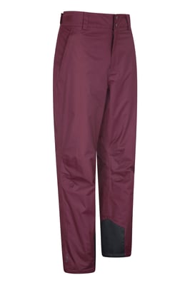 'Gravity' Men's Ski Pants Waterproof Breathable Warm Insulated Winter Trouser Burgundy