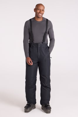 'Dusk II' Men's Ski Pants Warm Insulated Snow Proof Elastic Waist Winter Trouser Black