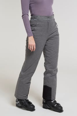 'Blizzard' Women's Ski Trouser Waterproof Fleece Lined Winter Snowboarding Pants Grey