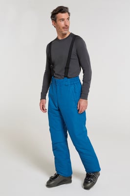 'Dusk II' Men's Ski Pants Warm Insulated Snow Proof Elastic Waist Winter Trouser Blue