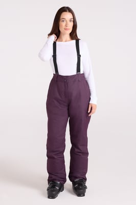 'Moon' Women's Ski Pants Warm Insulated Snow Proof Elastic Waist Winter Trouser Purple