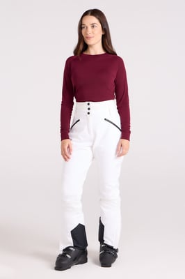 'Avalanche' Women's Ski Pants High Waist Warm Insulated Snow Proof Winter Trouser White
