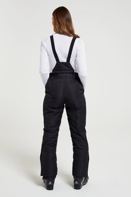 'Moon' Women's Slim Leg Ski Pants Water Resistant Warm Insulated Winter Trousers Black
