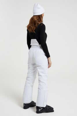 'Moon' Women's Slim Leg Ski Pants Water Resistant Warm Insulated Winter Trousers White