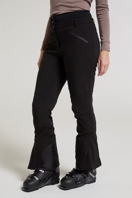 'Avalanche' Women's Ski Pants High Waist Warm Insulated Snow Proof Winter Trouser Black