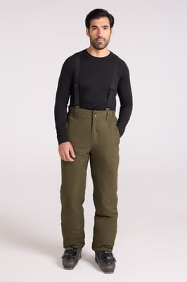 'Dusk II' Men's Ski Pants Warm Insulated Snow Proof Elastic Waist Winter Trouser Forest Green