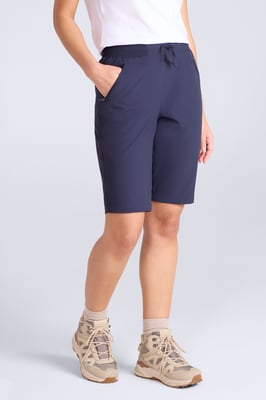 'Explorer' Women's Long Shorts Quick Dry Walking Active Adventure Bottoms Dark Blue