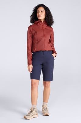 'Explorer' Women's Long Shorts Quick Dry Walking Active Adventure Bottoms Dark Blue