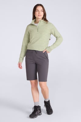 'Explorer' Women's Long Shorts Quick Dry Walking Active Adventure Bottoms Dark Grey
