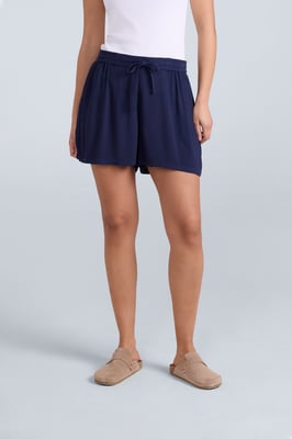 'Ria' Women's Beach Shorts with Front Pockets Summer Bottoms Navy
