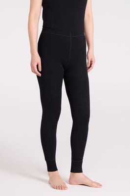 Women's Base Layer Pants Merino Thermal Breathable Trousers Black