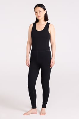 Women's Base Layer Pants Merino Thermal Breathable Trousers Black