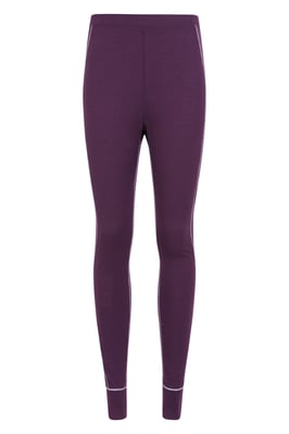 'Asgard' Women's Thermal Pants Merino Quick Dry Base Layer Trousers Purple